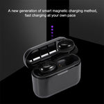 DT-4 IPX Wasserdichte Bluetooth 5.0 Kabellose Bluetooth-Ohrhörer mit 350mAh Magnetischer Ladestation, Unterstützt Anrufe, DT-4