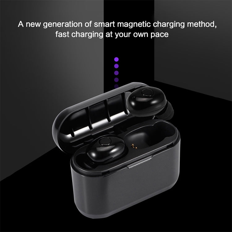 DT-4 IPX Wasserdichte Bluetooth 5.0 Kabellose Bluetooth-Ohrhörer mit 350mAh Magnetischer Ladestation, Unterstützt Anrufe, DT-4