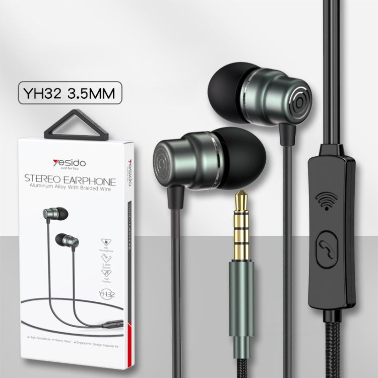 Yesido YH32 3,5mm In-Ear Kabelgebundene Ohrhörer, Länge: 1,2m, YH32