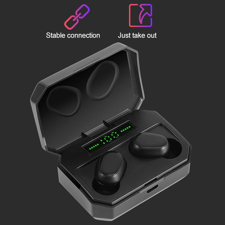 DT-14 Kabelloses Zwei-Ohr Bluetooth-Headset Unterstützt Touch & Intelligentes Magnetisches Laden & Automatisches Einschalten und Koppeln