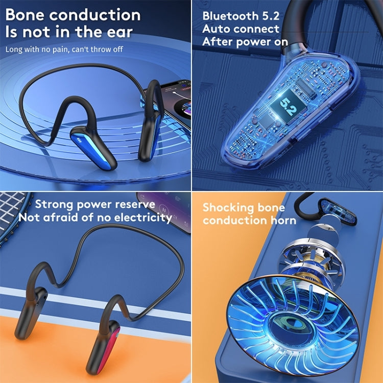 M-D8 IPX5 Wasserdichter Knochenleitung Bluetooth Hänge-Ohr Kabelloser Ohrhörer