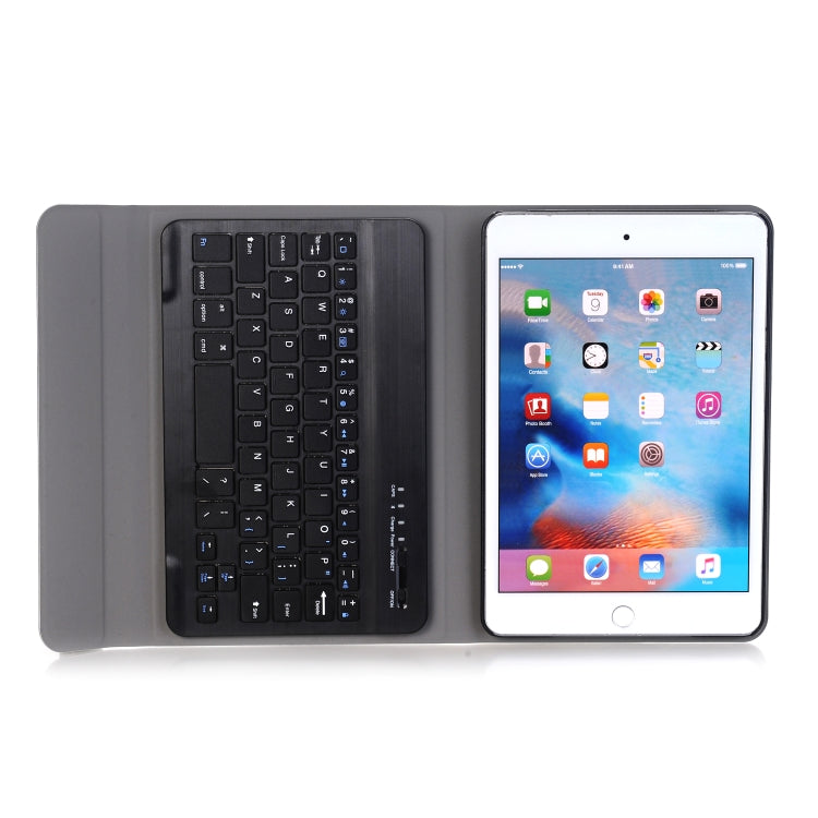 A05 Bluetooth 3.0 Ultraleichtes ABS Abnehmbares Bluetooth Keyboard Leder-Tablet-Hülle für iPad mini 5, mit Halter, Für mini 5