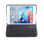 A05 Bluetooth 3.0 Ultraleichtes ABS Abnehmbares Bluetooth Keyboard Leder-Tablet-Hülle für iPad mini 5, mit Halter, Für mini 5