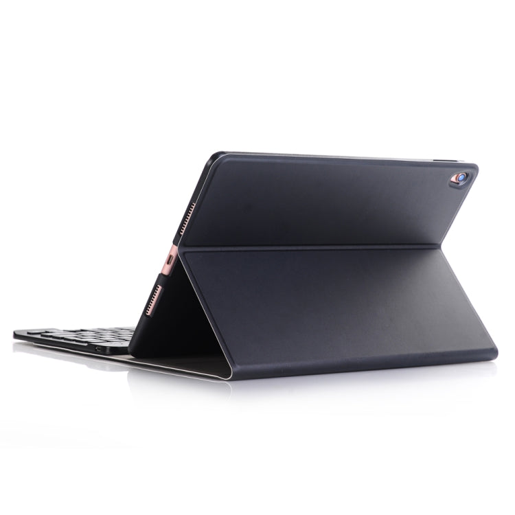A09 Bluetooth 3.0 Ultraleichtes ABS Abnehmbares Bluetooth Keyboard Leder-Tablet-Hülle für iPad Air / Pro 10,5 Zoll (2019), mit Halter