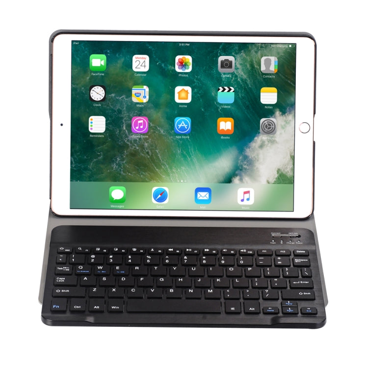 A09 Bluetooth 3.0 Ultraleichtes ABS Abnehmbares Bluetooth Keyboard Leder-Tablet-Hülle für iPad Air / Pro 10,5 Zoll (2019), mit Halter
