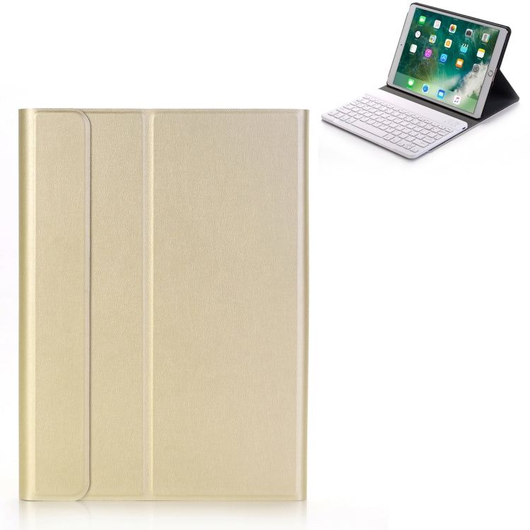 A09 Bluetooth 3.0 Ultraleichtes ABS Abnehmbares Bluetooth Keyboard Leder-Tablet-Hülle für iPad Air / Pro 10,5 Zoll (2019), mit Halter