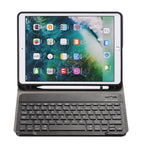 A09B Bluetooth 3.0 Ultraleichtes ABS Abnehmbares Bluetooth Keyboard Leder-Tablet-Hülle für iPad Air / Pro 10,5 Zoll (2019), mit Stiftschacht & Halter