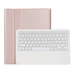 A12B Bluetooth 3.0 Ultra-dünne abnehmbare Bluetooth-Tastatur Leder-Tablet-Hülle für iPad Air 13 2024 / 2025 / Pro 12,9 Zoll 2022 / 2021 / 2020 / 2018, mit Stiftschacht & Halter