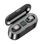 F9 TWS V5.0 Touch-Steuerung Binaurales Kabelloses Bluetooth-Headset mit Ladecase und Digitalanzeige, F9
