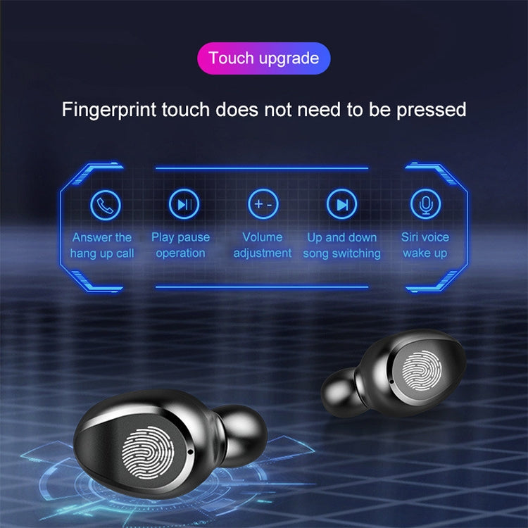 F9 TWS V5.0 Touch-Steuerung Binaurales Kabelloses Bluetooth-Headset mit Ladecase und Digitalanzeige, F9