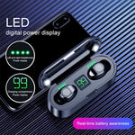 F9 TWS V5.0 Touch-Steuerung Binaurales Kabelloses Bluetooth-Headset mit Ladecase und Digitalanzeige, F9