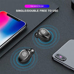 F9 TWS V5.0 Touch-Steuerung Binaurales Kabelloses Bluetooth-Headset mit Ladecase und Digitalanzeige, F9