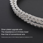 TRN Silberbeschichtetes Upgrade-Kabel Kopfhörerkabel mit A2DC Anschluss für TRN V10 V20 Ohrhörer, A2DC