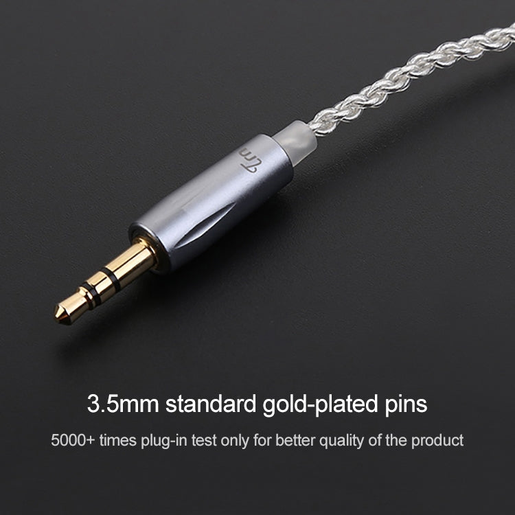 TRN Silberbeschichtetes Upgrade-Kabel Kopfhörerkabel mit A2DC Anschluss für TRN V10 V20 Ohrhörer, A2DC