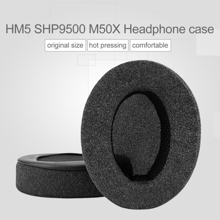 1 Paar Ovales Leder Abgeschrägtes Kopfhörer-Schutztasche für Brainwavz HM5 / Philip SHP9500