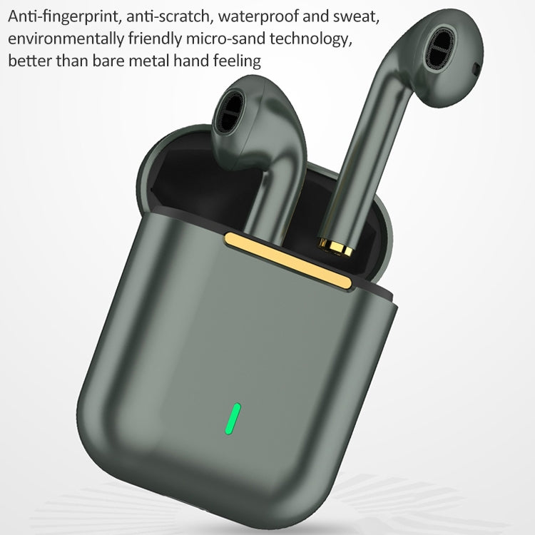 J18 Bluetooth 5.0 TWS Kabellose binaurale Bluetooth-Ohrhörer mit Ladebox, J18 (Grün), J18 (Roségold), J18 (Weiß), J18 (Schwarz)