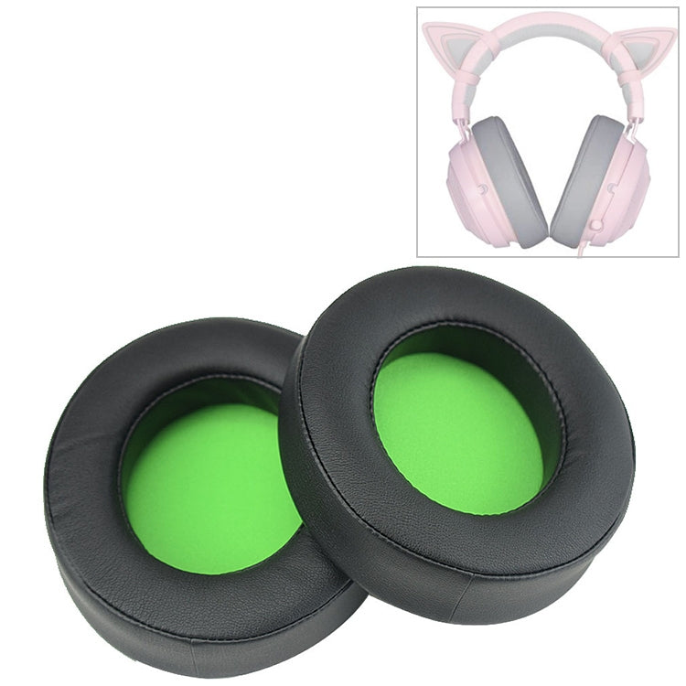 2 Stück Ersatz-Ohrpolster Schwamm Grünes Netz für Razer Kraken 7.1 V2 Pro Kopfhörer, für Razer Kraken 7.1 V2 Pro (Grünes Netz)