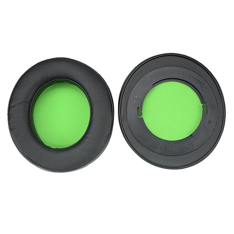 2 Stück Ersatz-Ohrpolster Schwamm Grünes Netz für Razer Kraken 7.1 V2 Pro Kopfhörer, für Razer Kraken 7.1 V2 Pro (Grünes Netz)