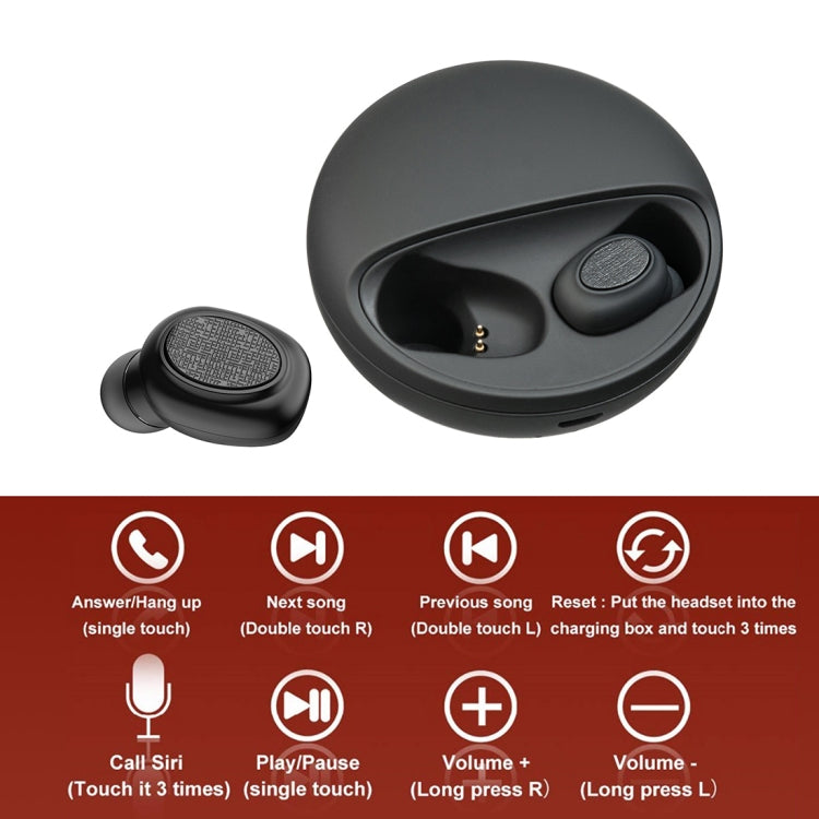 YH-03 TWS V5.0 kabelloses Stereo Bluetooth Headset mit Ladetasche, unterstützt Sprachassistenten