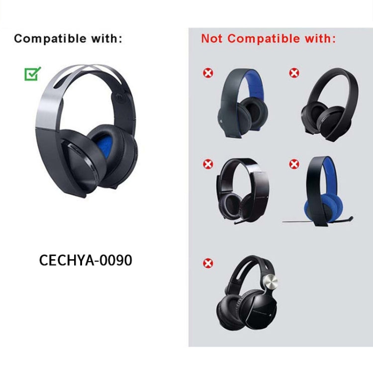 2 Stück Für Sony PS4 7.1 PlayStation Platinum CECHYA-0090 Ohrhörer Polsterbezug Ohrenschützer Ersatz-Ohrpolster ohne Netz, Für Sony PS4 7.1