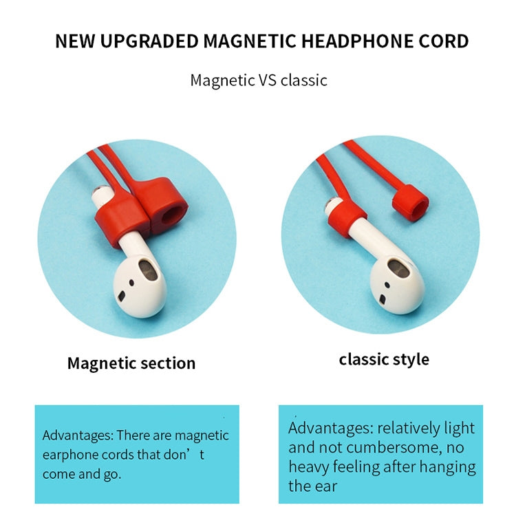 Kabelloses Bluetooth Headset Anti-Verlust Schnur Magnetisches Silikonband für Apple AirPods 1 / 2, Für AirPods 1 / 2