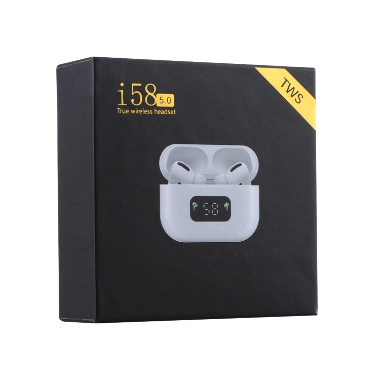 i58 TWS Bluetooth 5.0 Touch Kabelloser Bluetooth-Kopfhörer für IOS-Systemgeräte, mit magnetischer Ladestation & Smart Digitalanzeige, unterstützt Siri