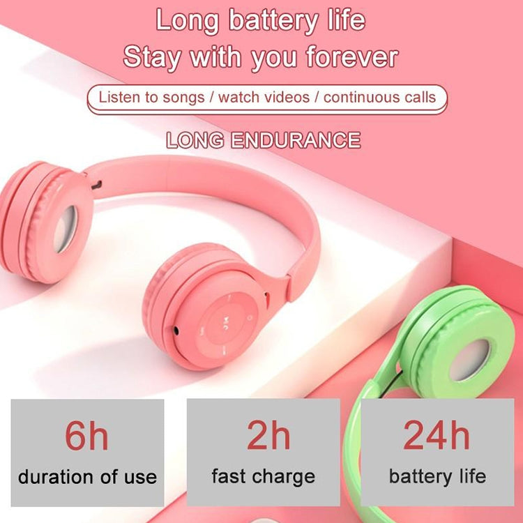Y08 Hifi Klangqualität Macaron Bluetooth Headset, unterstützt Anrufe & TF-Karte & 3,5mm AUX