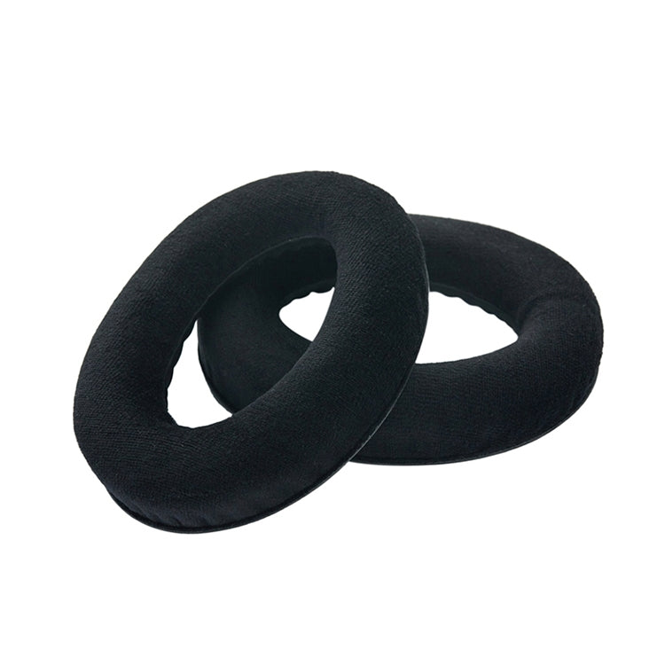 2 Stück Für Sennheiser HD515 / HD555 / HD595 / HD598 / HD558 / PC360 Flanell Ohrhörer Polsterbezug Ohrpolster Ersatz mit Tonabstimmungswatte, Samt Schwarz, Samt Braun