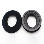 2 Stück Für Sennheiser HD515 / HD555 / HD595 / HD598 / HD558 / PC360 Flanell Ohrhörer Polsterbezug Ohrpolster Ersatz mit Tonabstimmungswatte, Samt Schwarz, Samt Braun