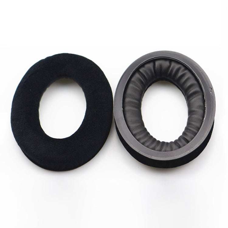 2 Stück Für Sennheiser HD515 / HD555 / HD595 / HD598 / HD558 / PC360 Flanell Ohrhörer Polsterbezug Ohrpolster Ersatz mit Tonabstimmungswatte, Samt Schwarz, Samt Braun