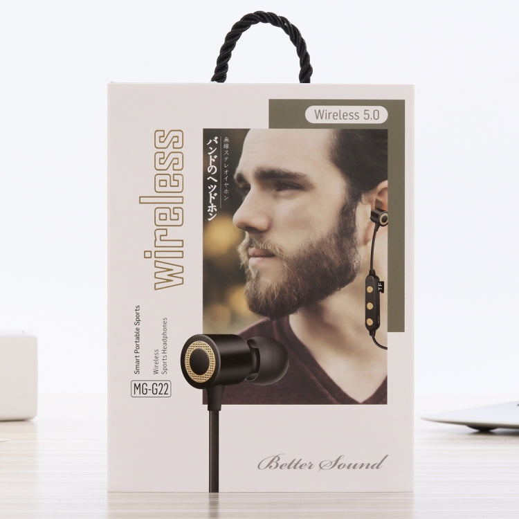 MG-G22 Tragbare Sport Magnetische Absorption Bluetooth V5.0 Bluetooth Kopfhörer, unterstützt TF-Karte