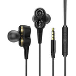 D12 1,2m kabelgebundene In-Ear 3,5mm Schnittstelle Stereo kabelgesteuerte HIFI Ohrhörer Doppelbewegung Schlaufe Laufspiel Musik-Headset mit Verpackung, D12 mit Verpackung (Schwarz), D12 mit Verpackung (Weiß)