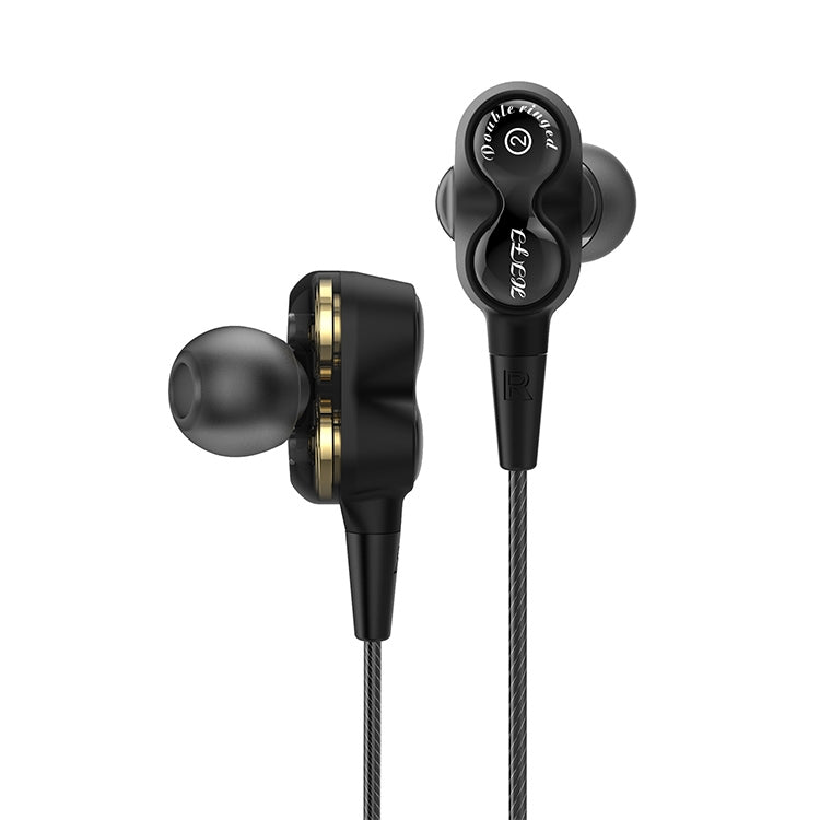 D12 1,2m kabelgebundene In-Ear 3,5mm Schnittstelle Stereo kabelgesteuerte HIFI Ohrhörer Doppelbewegung Schlaufe Laufspiel Musik-Headset mit Verpackung, D12 mit Verpackung (Schwarz), D12 mit Verpackung (Weiß)
