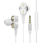 D12 1,2m kabelgebundene In-Ear 3,5mm Schnittstelle Stereo kabelgesteuerte HIFI Ohrhörer Doppelbewegung Schlaufe Laufspiel Musik-Headset mit Verpackung, D12 mit Verpackung (Schwarz), D12 mit Verpackung (Weiß)