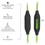 Mucro MB-232 Lauf-In-Ear Sport Ohrbügel kabelgebundene Stereo-Kopfhörer für Joggen Fitnessstudio, 3,5mm