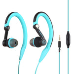 Mucro MB-232 Lauf-In-Ear Sport Ohrbügel kabelgebundene Stereo-Kopfhörer für Joggen Fitnessstudio, 3,5mm