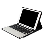 3018 Detachable Bluetooth 3.0 Aluminum Alloy Keyboard + Imitation Cloth Texture Leather Tablet Case for iPad Air / Air 2 / iPad Pro 9.7 inch, with Sleep / Water Repellent Function, 3018