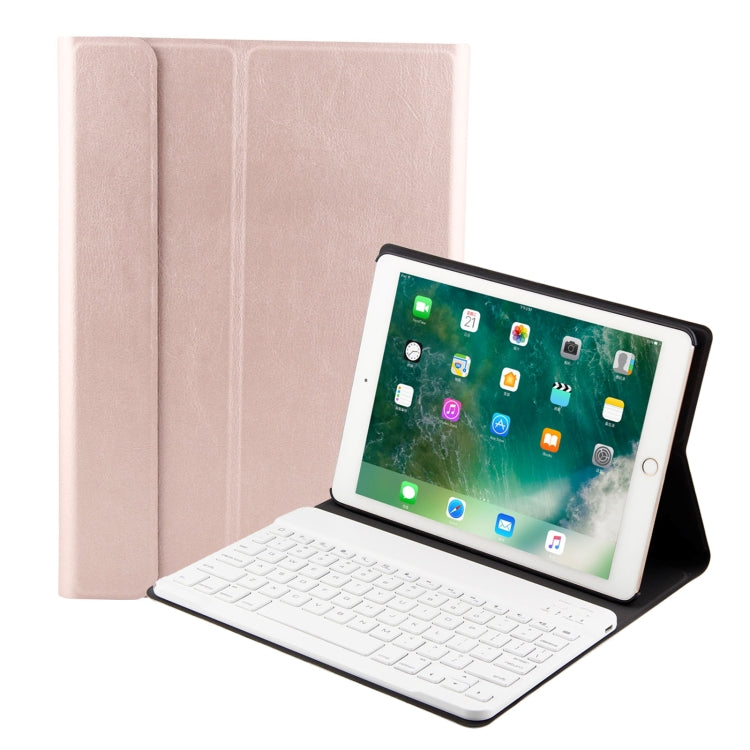 FT-1030 Bluetooth 3.0 ABS Tastatur mit gebürsteter Textur + Lederhülle mit Hautstruktur für iPad Air / Air 2 / iPad Pro 9,7 Zoll, mit Drei-Stufen-Winkelverstellung / Magnetisch / Schlafmodus, FT-1030D