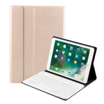 FT-1030 Bluetooth 3.0 ABS Tastatur mit gebürsteter Textur + Lederhülle mit Hautstruktur für iPad Air / Air 2 / iPad Pro 9,7 Zoll, mit Drei-Stufen-Winkelverstellung / Magnetisch / Schlafmodus, FT-1030D