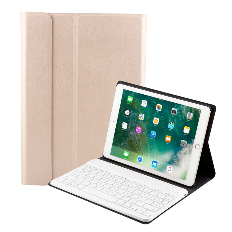 FT-1030 Bluetooth 3.0 ABS Tastatur mit gebürsteter Textur + Lederhülle mit Hautstruktur für iPad Air / Air 2 / iPad Pro 9,7 Zoll, mit Drei-Stufen-Winkelverstellung / Magnetisch / Schlafmodus, FT-1030D