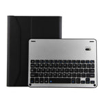 FT-1038E Abnehmbare Bluetooth 3.0 Aluminiumlegierung Tastatur + Leder-Tablet-Hülle mit Lammnappa-Textur für iPad Air / Air 2 / iPad Pro 9,7 Zoll, mit Stiftschacht / Wasserabweisend / Drei-Stufen-Winkelverstellung / Magnetisch / Schlafmodus, FT-1038E
