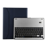 FT-1038E Abnehmbare Bluetooth 3.0 Aluminiumlegierung Tastatur + Leder-Tablet-Hülle mit Lammnappa-Textur für iPad Air / Air 2 / iPad Pro 9,7 Zoll, mit Stiftschacht / Wasserabweisend / Drei-Stufen-Winkelverstellung / Magnetisch / Schlafmodus, FT-1038E