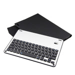 FT-1039B Abnehmbare Bluetooth 3.0 Aluminiumlegierung Tastatur + Leder-Tablet-Hülle mit Lammnappa-Textur für iPad Pro 10,5 Zoll / iPad Air (2019), mit Wasserabweisend / Drei-Stufen-Winkelverstellung / Magnetisch / Schlafmodus, FT-1039B