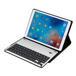 FT-1039B Abnehmbare Bluetooth 3.0 Aluminiumlegierung Tastatur + Leder-Tablet-Hülle mit Lammnappa-Textur für iPad Pro 10,5 Zoll / iPad Air (2019), mit Wasserabweisend / Drei-Stufen-Winkelverstellung / Magnetisch / Schlafmodus, FT-1039B