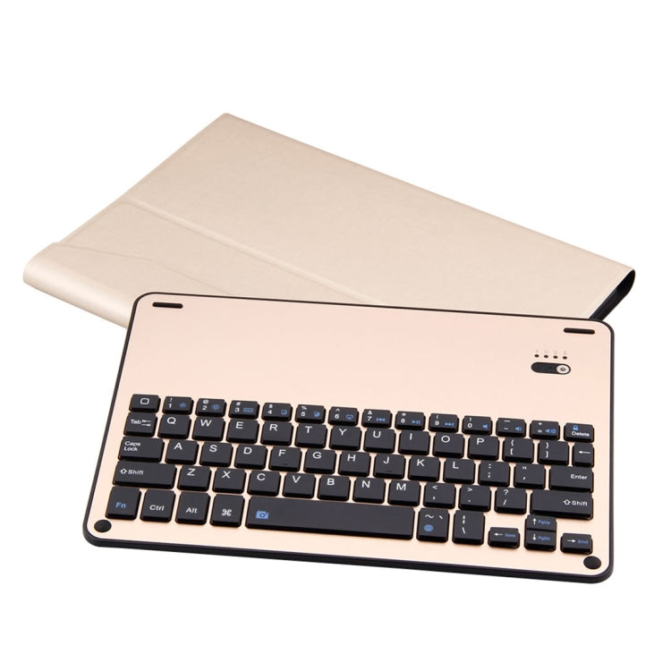 FT-1039B Abnehmbare Bluetooth 3.0 Aluminiumlegierung Tastatur + Leder-Tablet-Hülle mit Lammnappa-Textur für iPad Pro 10,5 Zoll / iPad Air (2019), mit Wasserabweisend / Drei-Stufen-Winkelverstellung / Magnetisch / Schlafmodus, FT-1039B