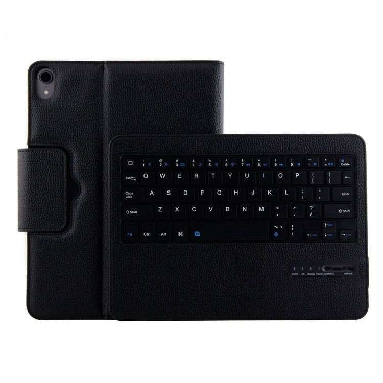 IP011 Abnehmbare Bluetooth 3.0 ABS Tastatur + Leder-Tablet-Hülle mit Litschi-Struktur für iPad Pro 11 Zoll (2018), mit Schlafmodus, IP011