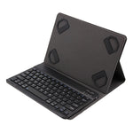 TY-1031 Universelle Bluetooth 3.0 ABS Tastatur mit gebürsteter Oberfläche + Leder-Tablet-Hülle für iOS, Windows, Android Tablet-PC zwischen 9-10,5 Zoll, TY-1031