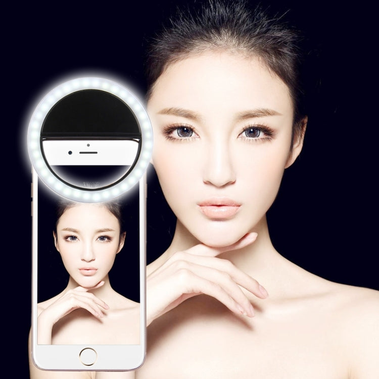 Lade-Selfie-Schönheitslicht für iPhone, Galaxy, Huawei, Xiaomi, LG, HTC und andere Smartphones mit verstellbarer Klammer & USB-Kabel