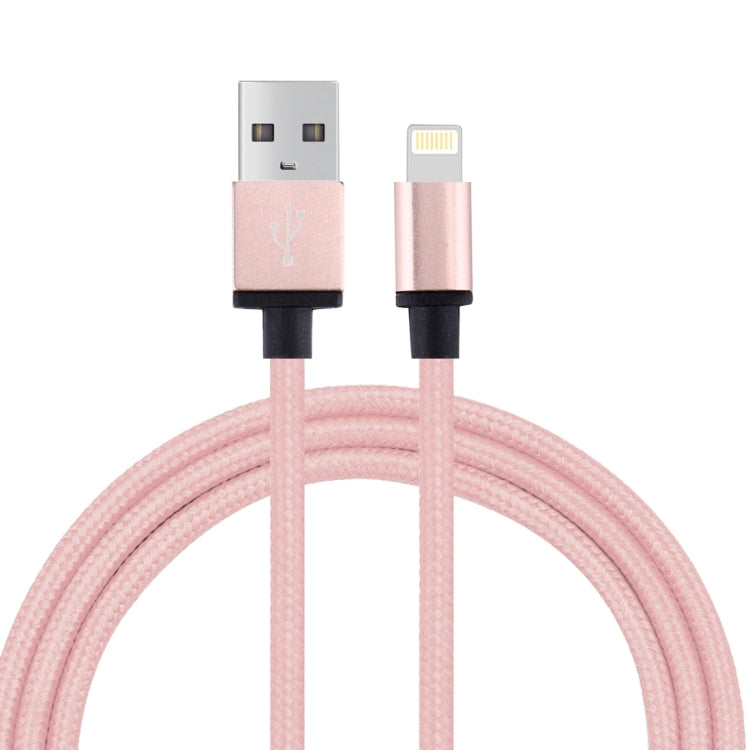 1m Geflochtener Stil Metallkopf 58 Kerne 8 Pin zu USB 2.0 Daten- / Ladekabel