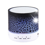 A9 Mini Tragbarer Glanz-Crack-Bluetooth-Stereolautsprecher mit LED-Licht, integriertem Mikrofon, unterstützt Freisprechanrufe und TF-Karte